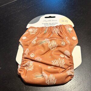🪼🤎 La Petite Ourse Reusable Swim Diaper – Jellyfish Print – 13–25 lbs 🤎🪼